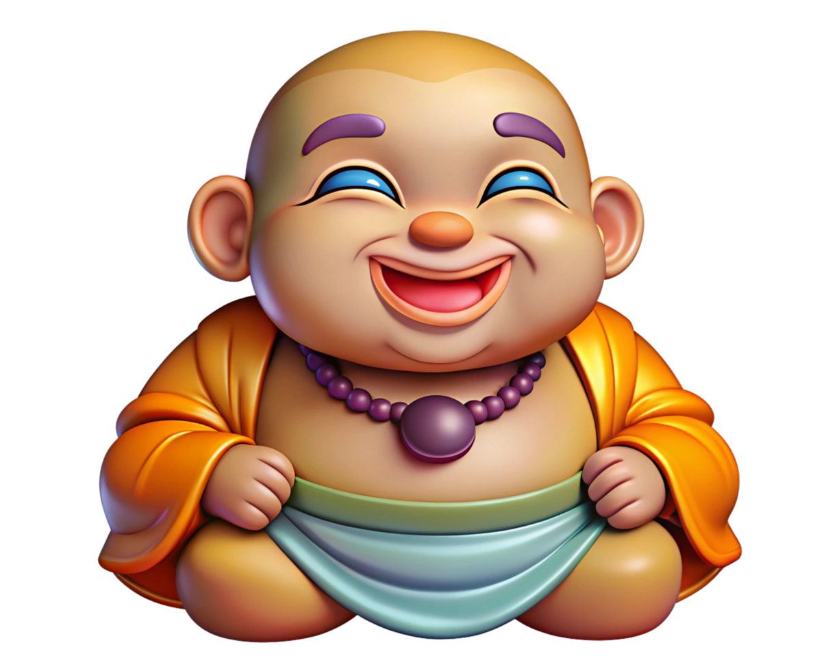 Transparent Background Baby Buddha with Inner Light png