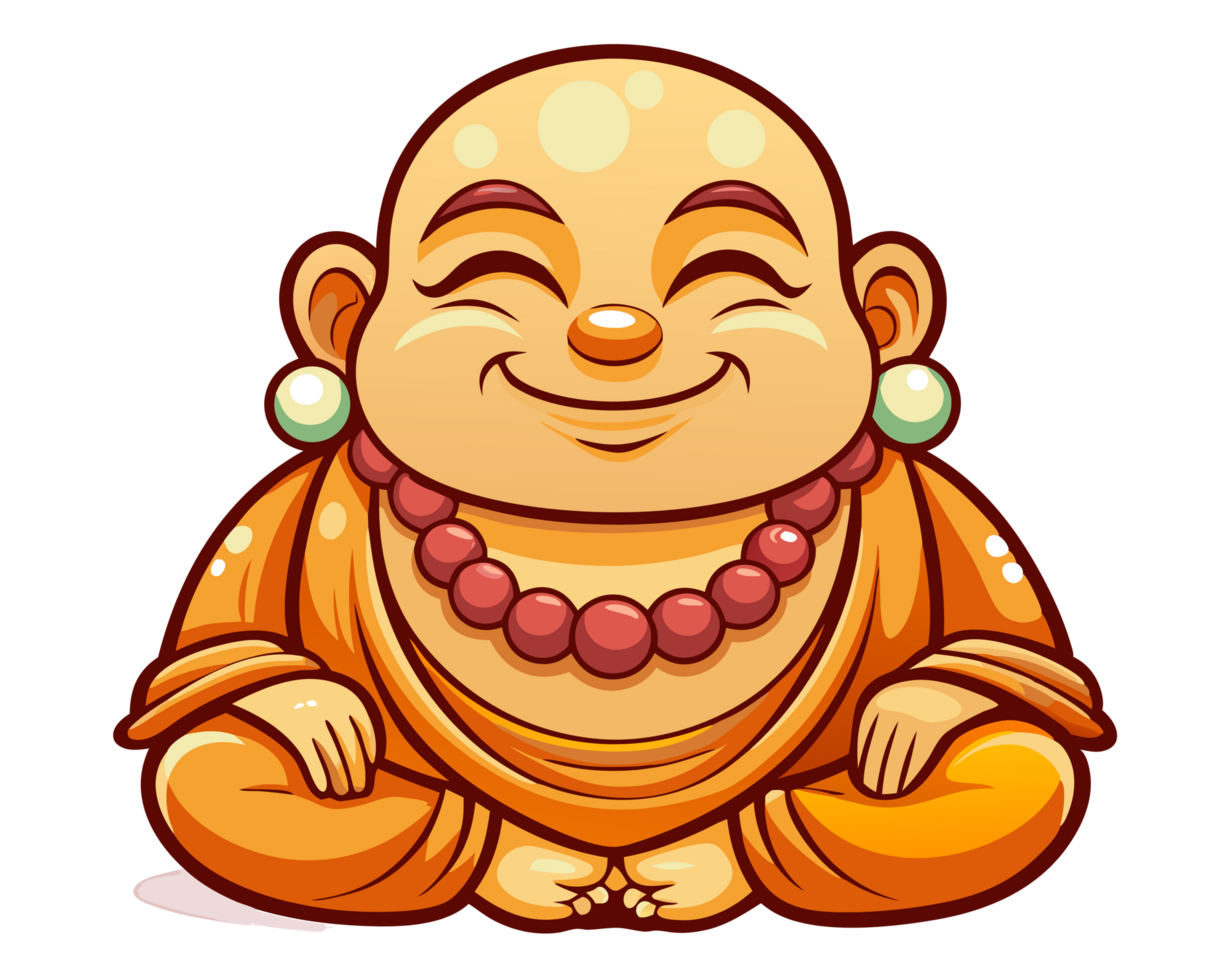 Cartoon Baby Buddha Symbol of Joy and Peace png
