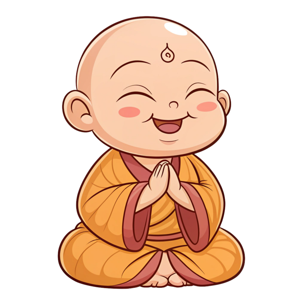 Cartoon Baby Buddha Symbolizing Inner Peace png