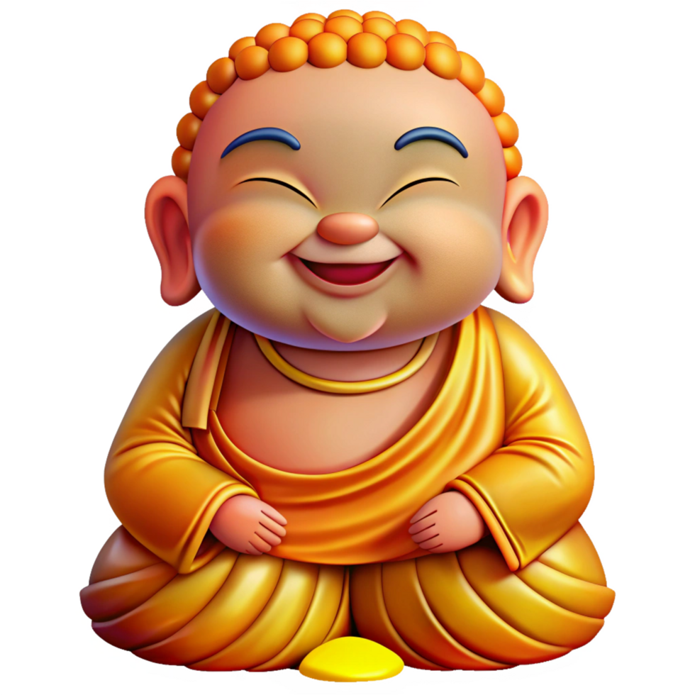 Smiling Buddha Baby in Peaceful Pose png