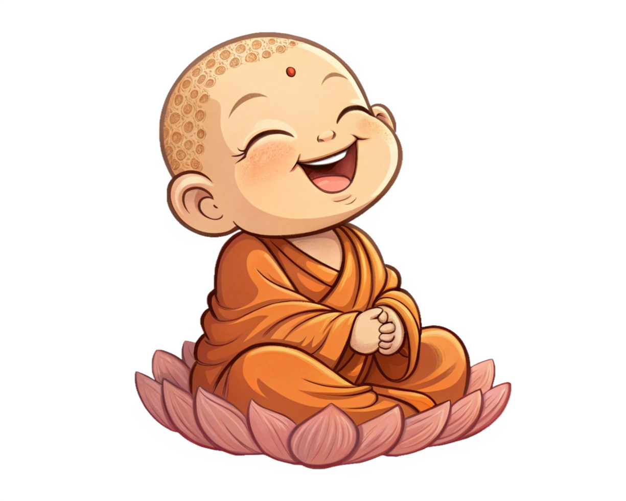 Happy and Smiling Buddha Child Illustration png
