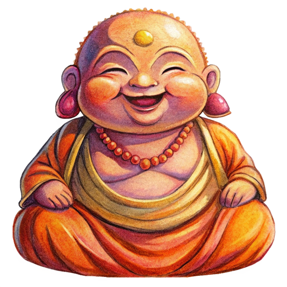 Serene and Smiling Baby Buddha Character png