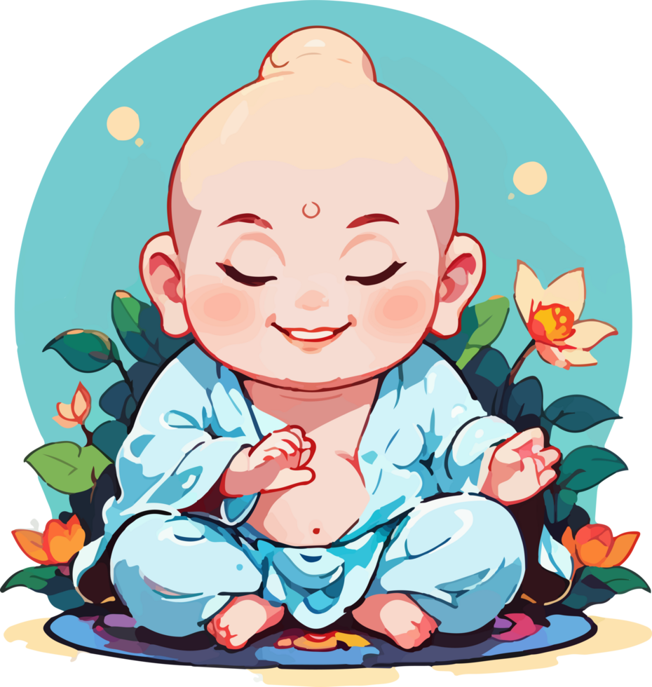Smiling Baby Buddha Symbolizing Peace Wisdom And Joy in Transparent Background png