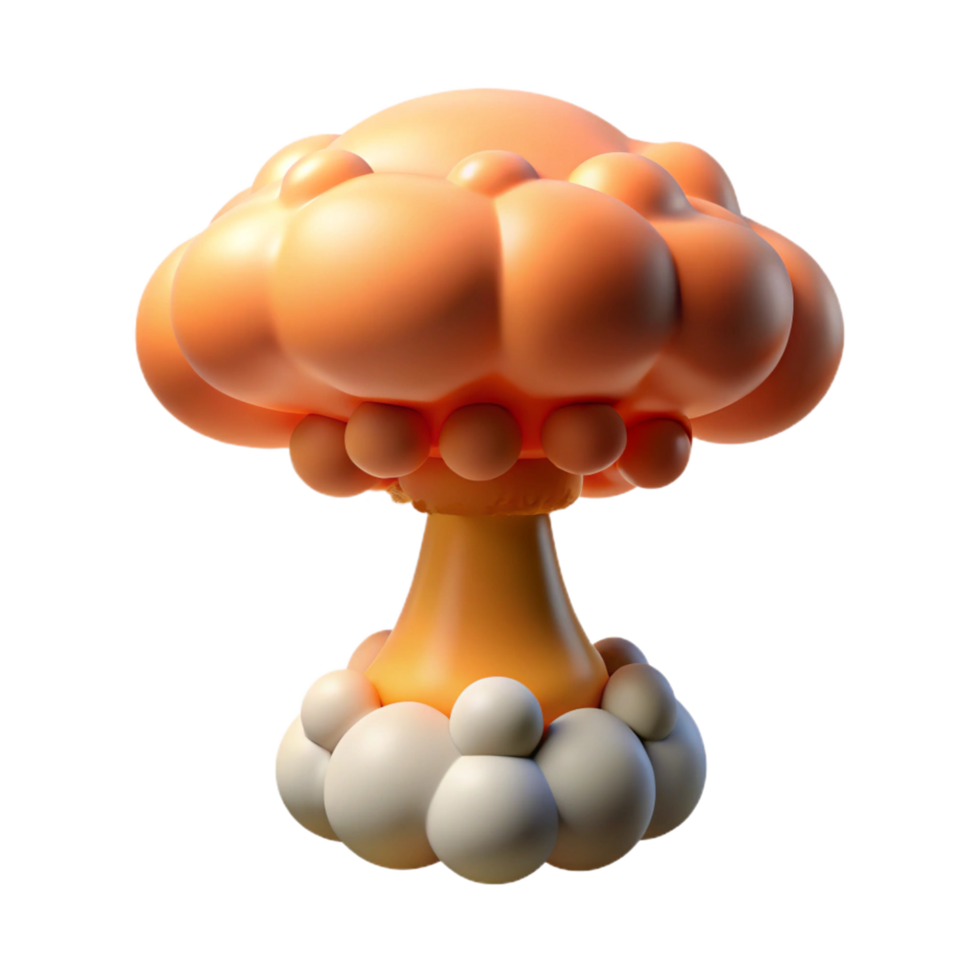 Nuclear Explosion with Huge Fiery Cloud png