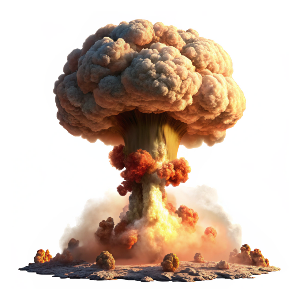 Burning Sky Cloud from Nuclear Event png