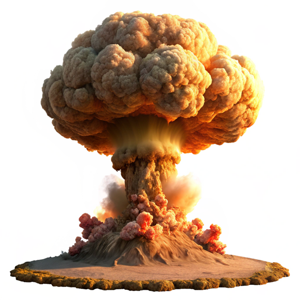Glowing Cloud of Nuclear Explosion Transparent png