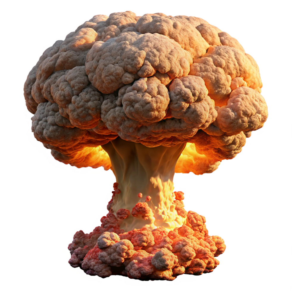 Massive Blast with Radiating Cloud Transparent png