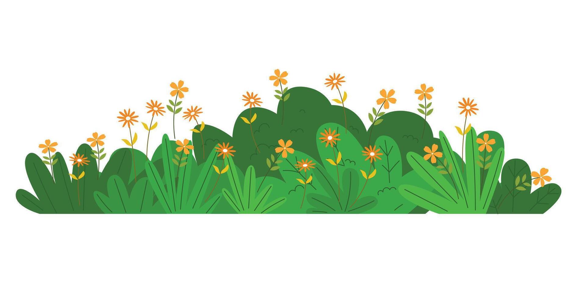 Shrubs during flowering seasons, bush blossom vector