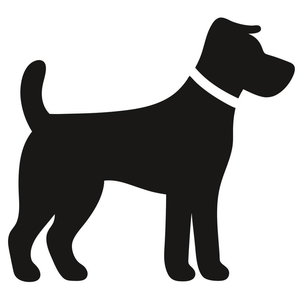 Dog Silhouette Icon Standing Profile Illustration Graphic Design Element vector