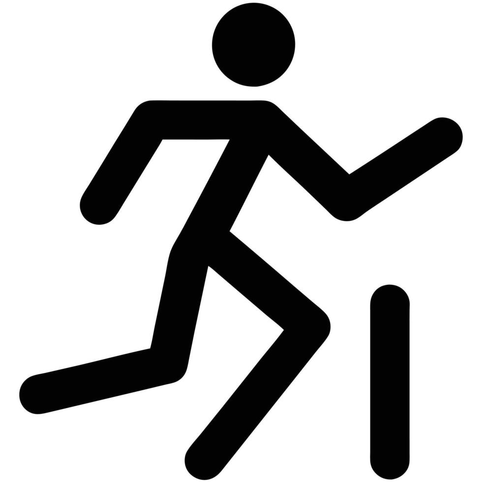 Hurdler Symbol Icon Representing Obstacles Difficulty Success And Sporty Challenges Pictogram vector