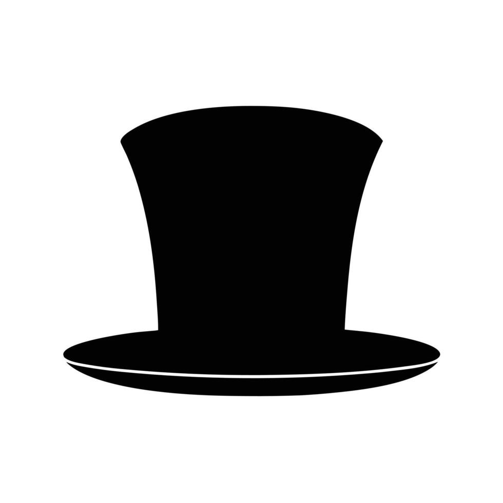 Black Top Hat Silhouette Graphic Element For Design And Art Projects vector