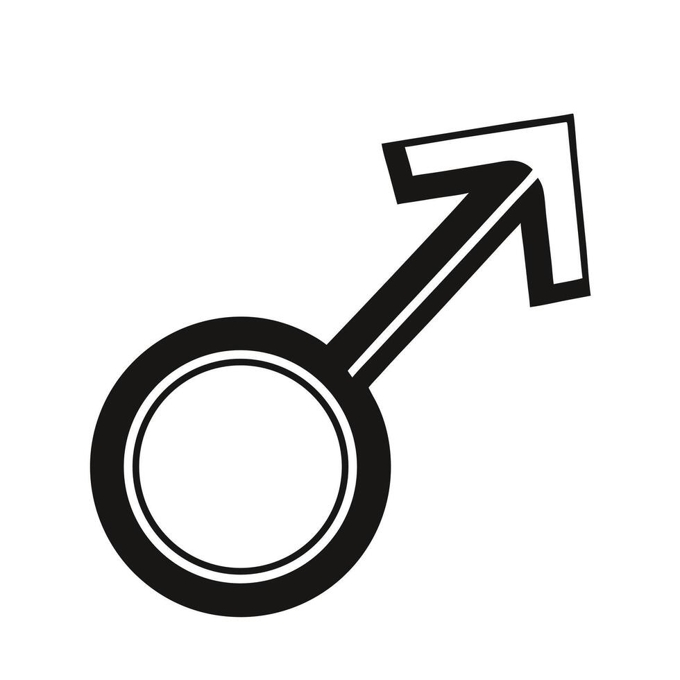 Male Symbol Icon Illustration Design Sign Gender Graphic Concept Man vector
