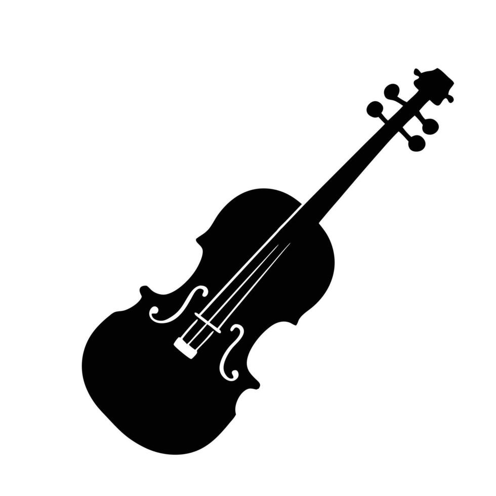 Isolated Illustration Of A Violin Instrument For Music Related Projects vector