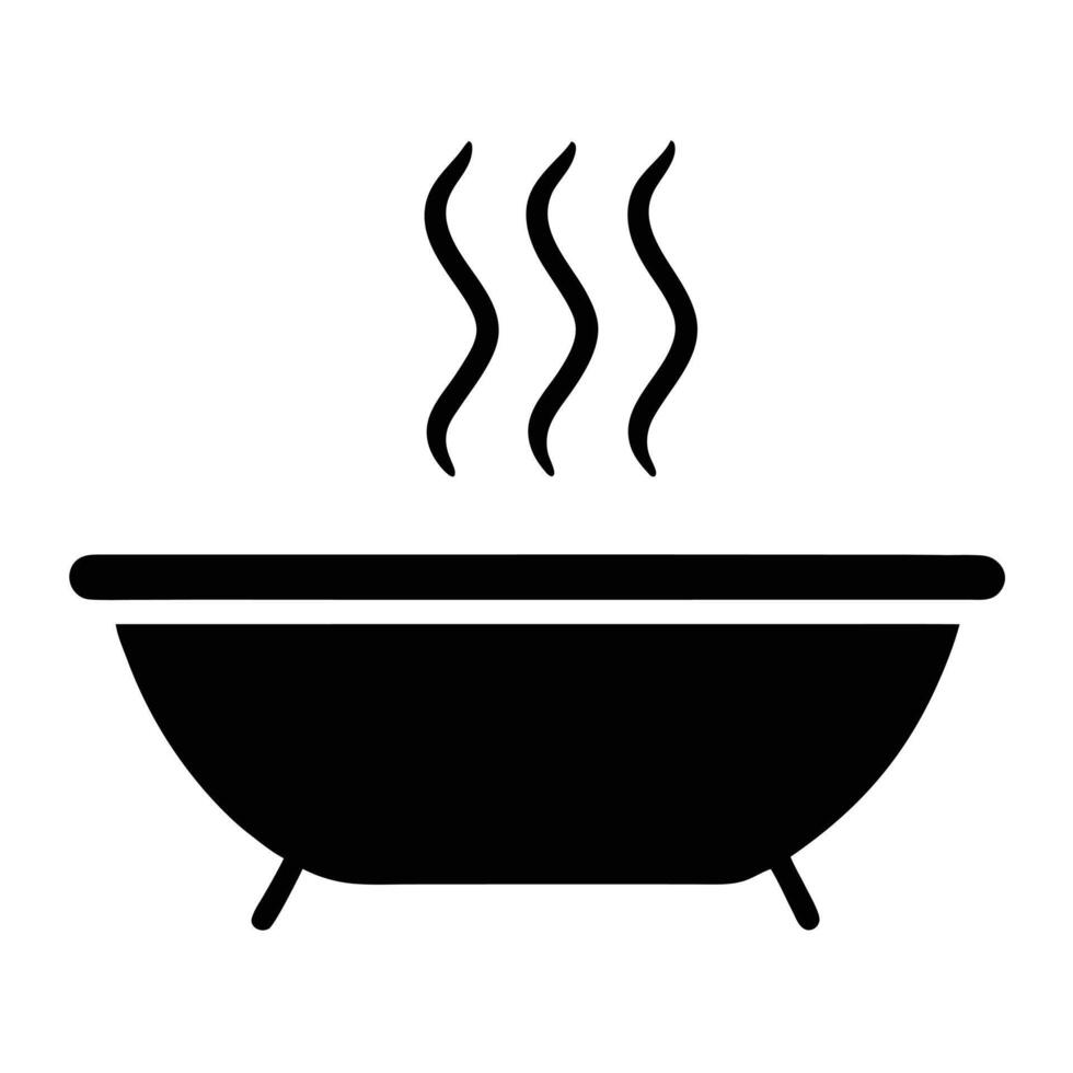 Hot Tub Spa Relaxation Icon Illustration For Wellness And Self Care vector
