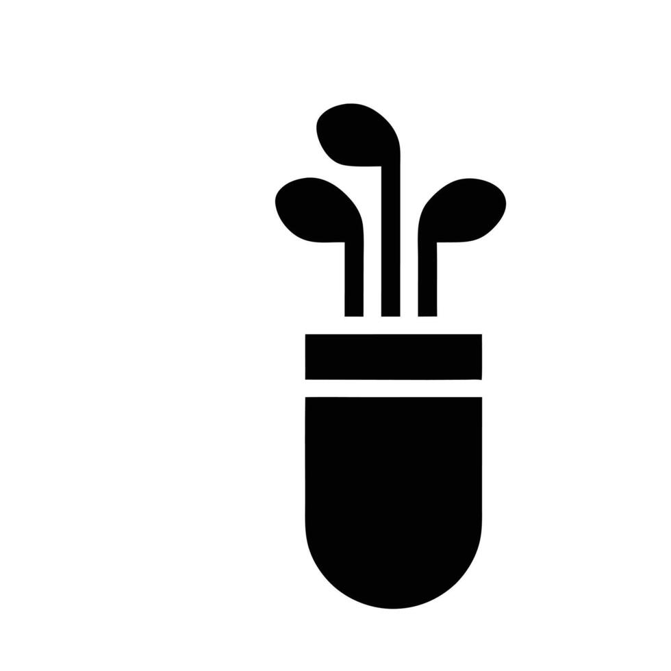 Golf Clubs In A Bag Sports Equipment Icon Illustration vector