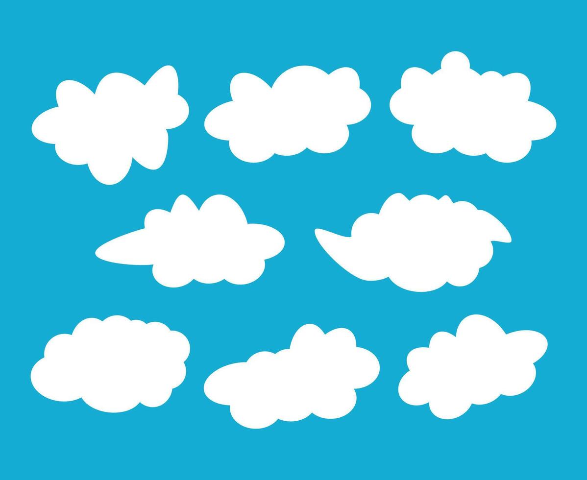 traditional clouds of set vector