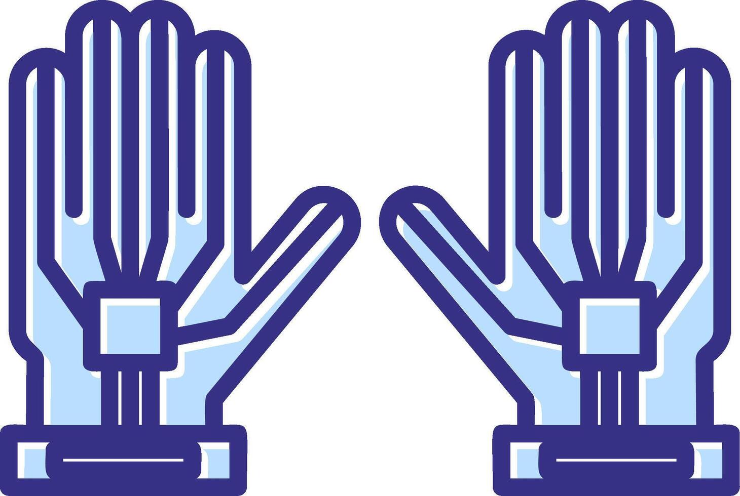 Wired Gloves Icon Symbol Art vector
