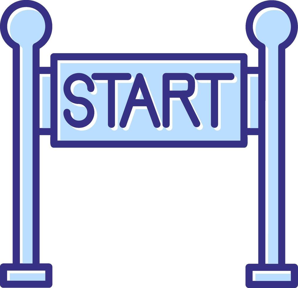 Start Line Icon Symbol Art vector