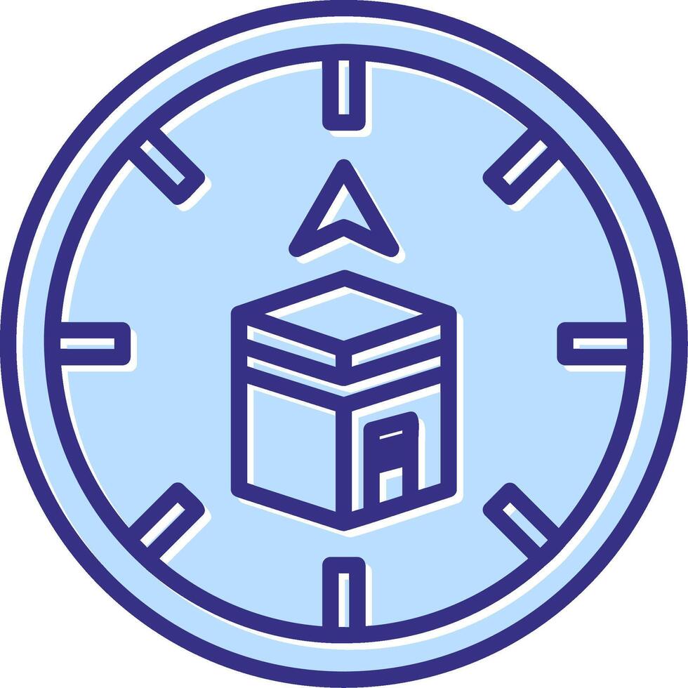 Qibla Icon Symbol Art vector