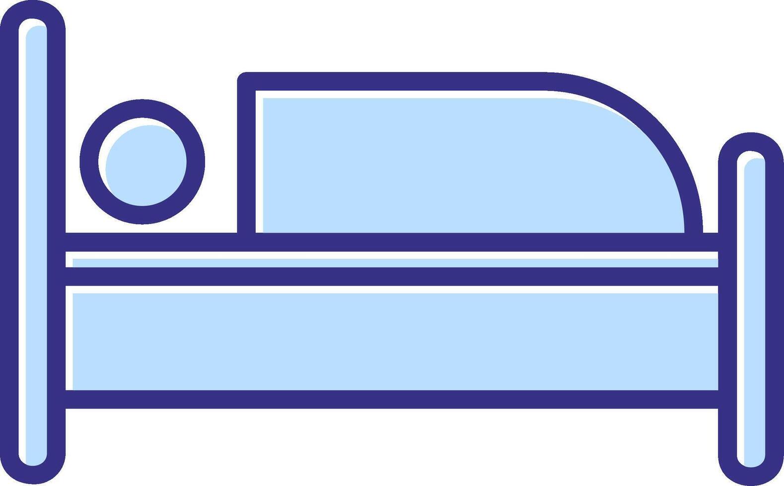 Single Bed Icon Symbol Art vector