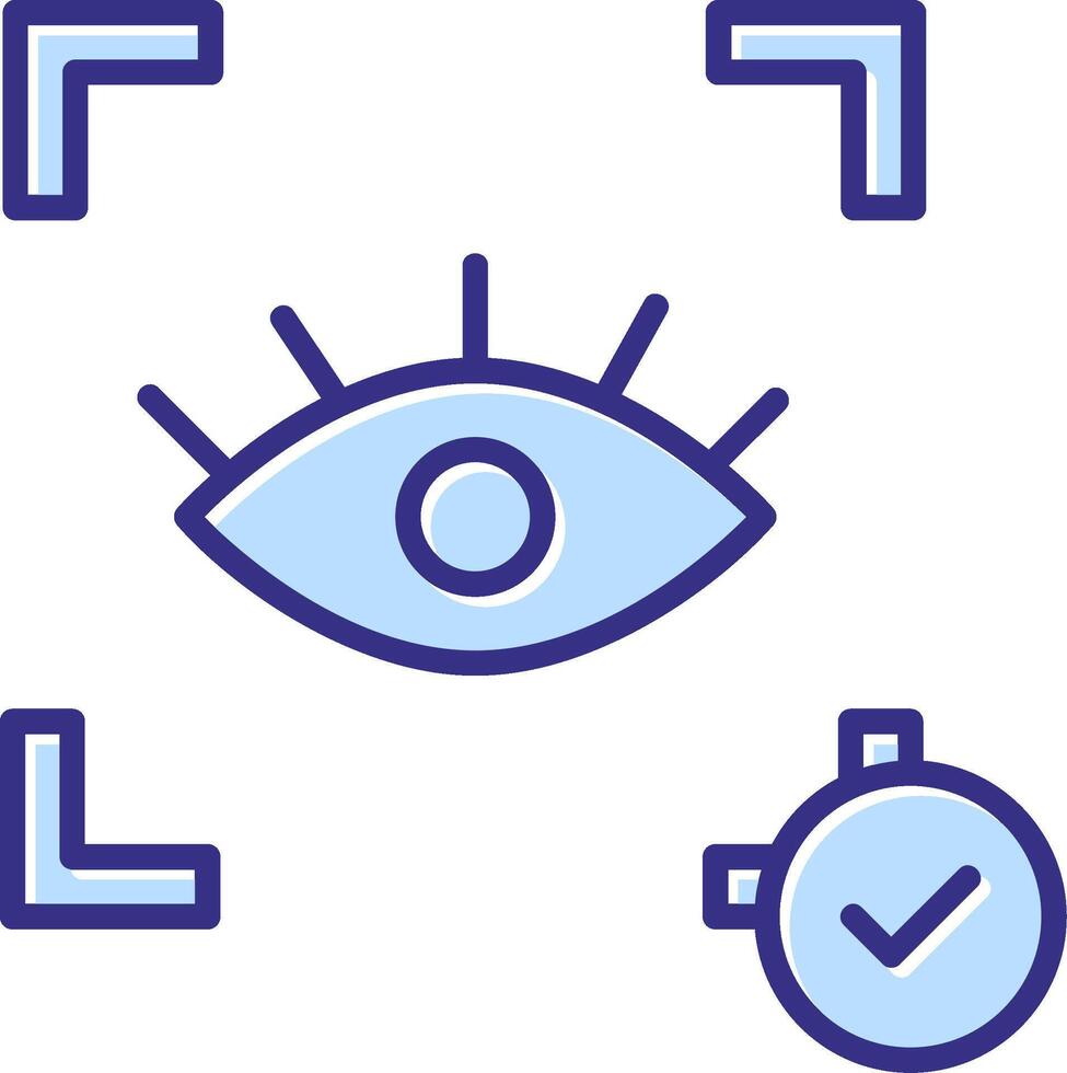 Eye Recognition Icon Symbol Art vector