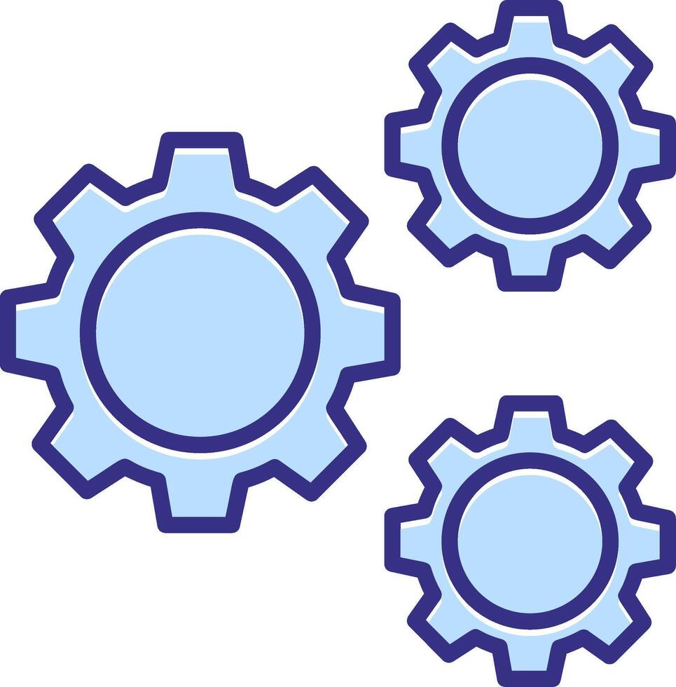Cogs Icon Symbol Art Sign vector