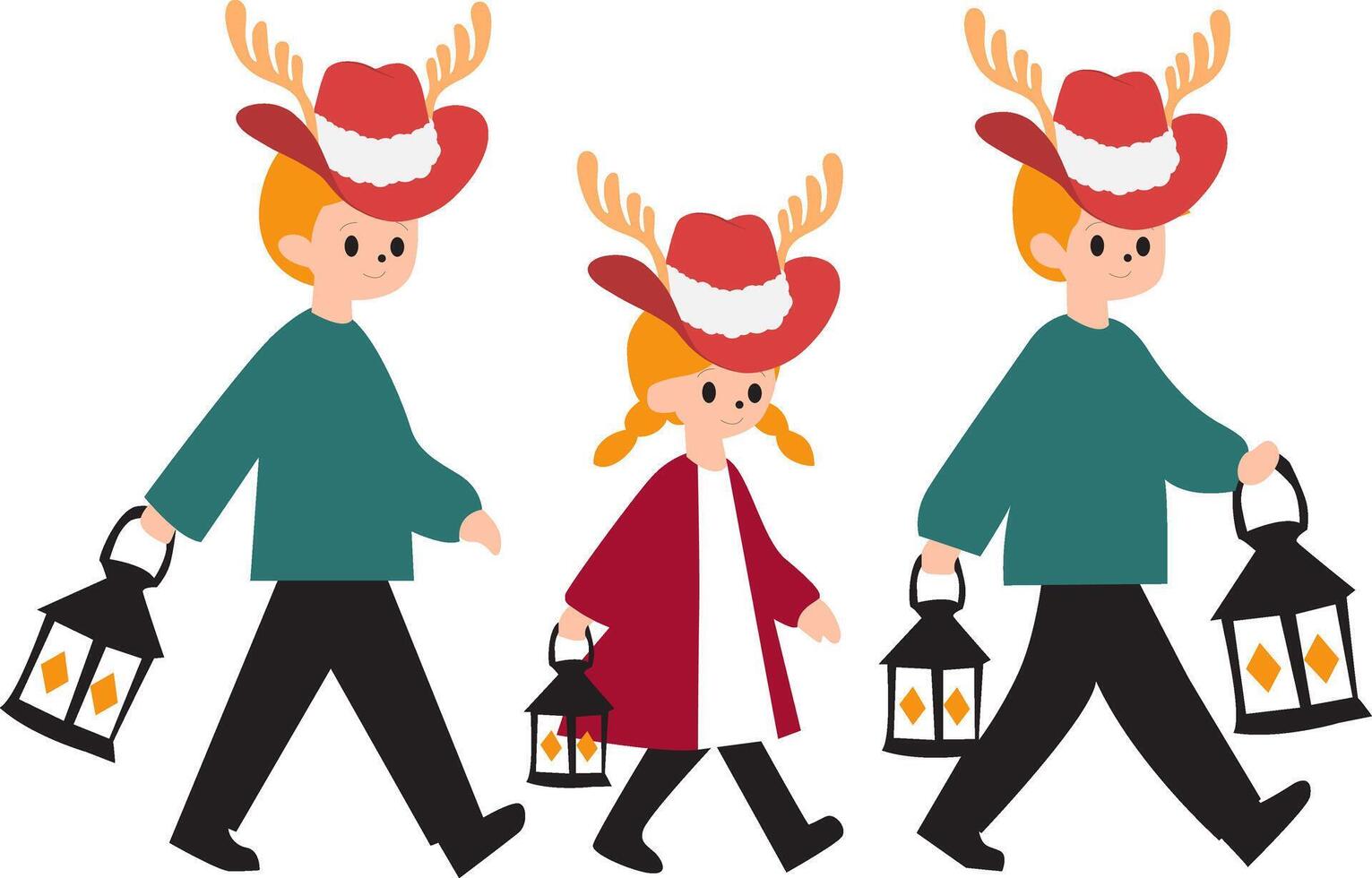 Christmas Children's Christmas Lantern Parade vector