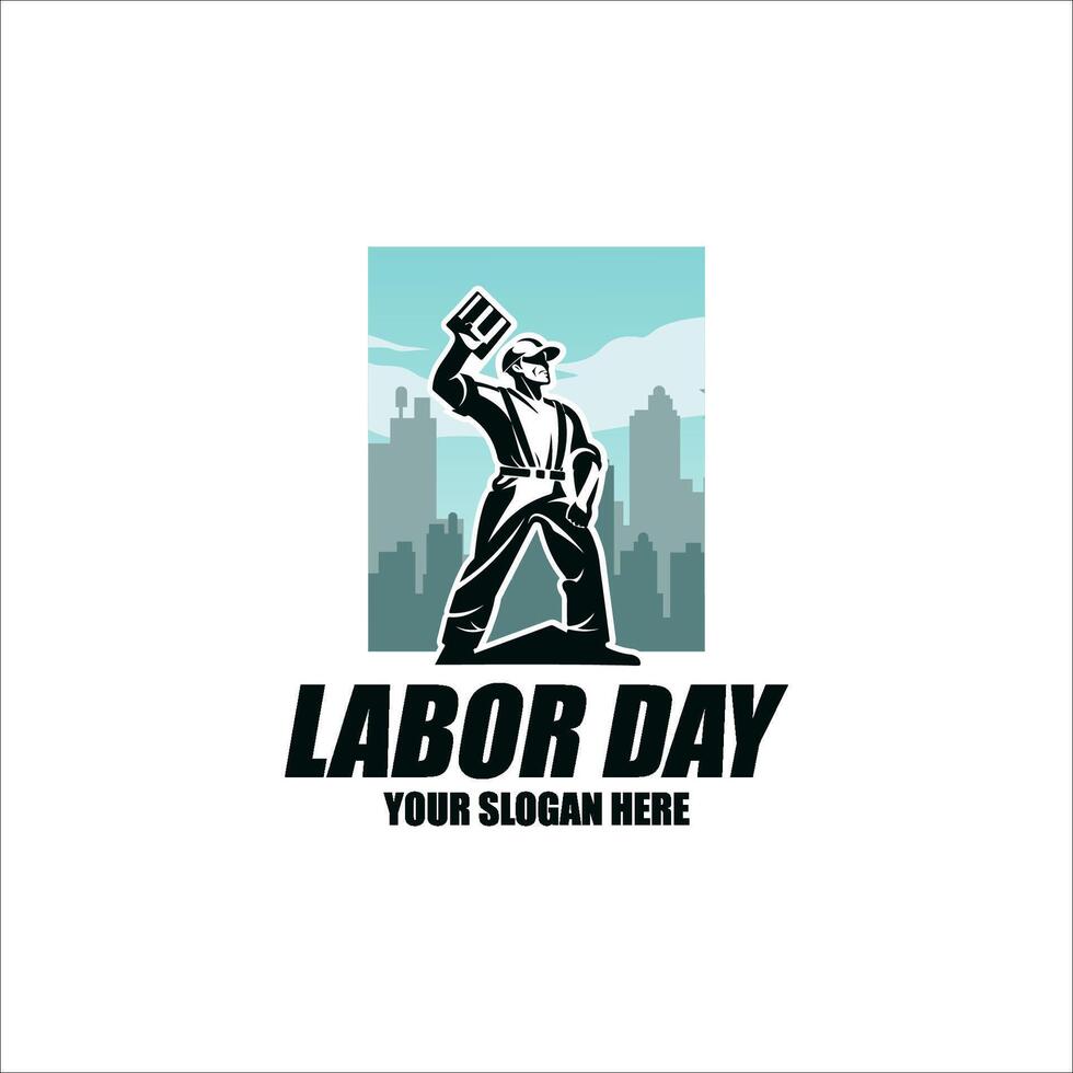 Labor Day Logo , Construction, logo design template, illustratio vector