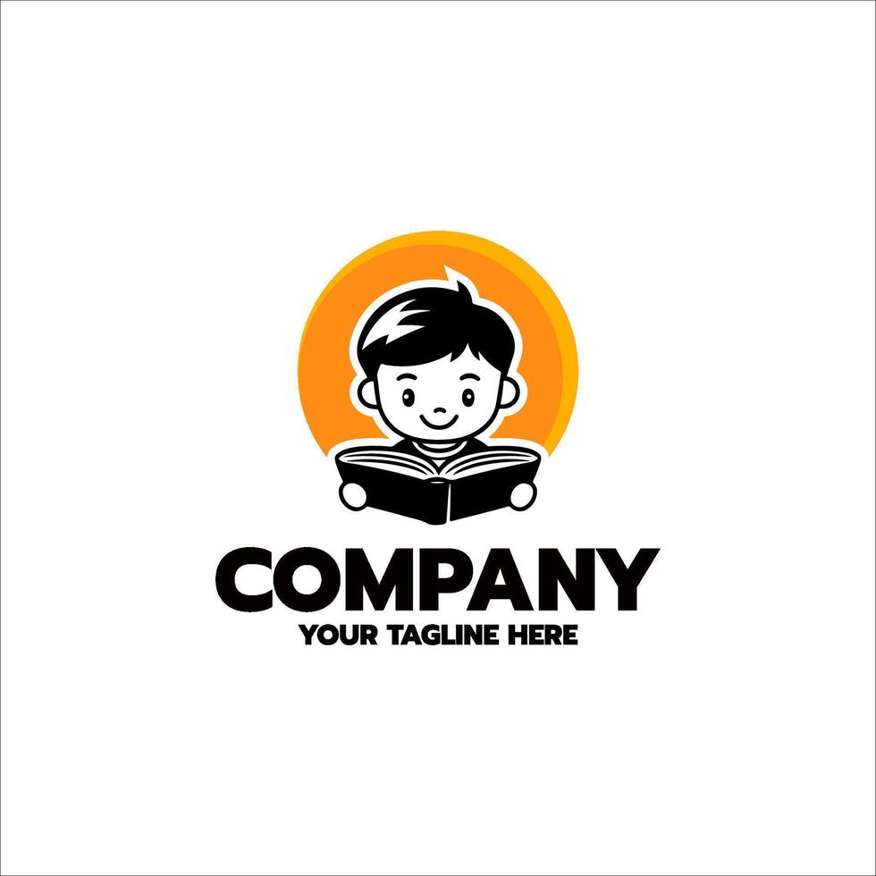 kids read logo designs illustration concept vector