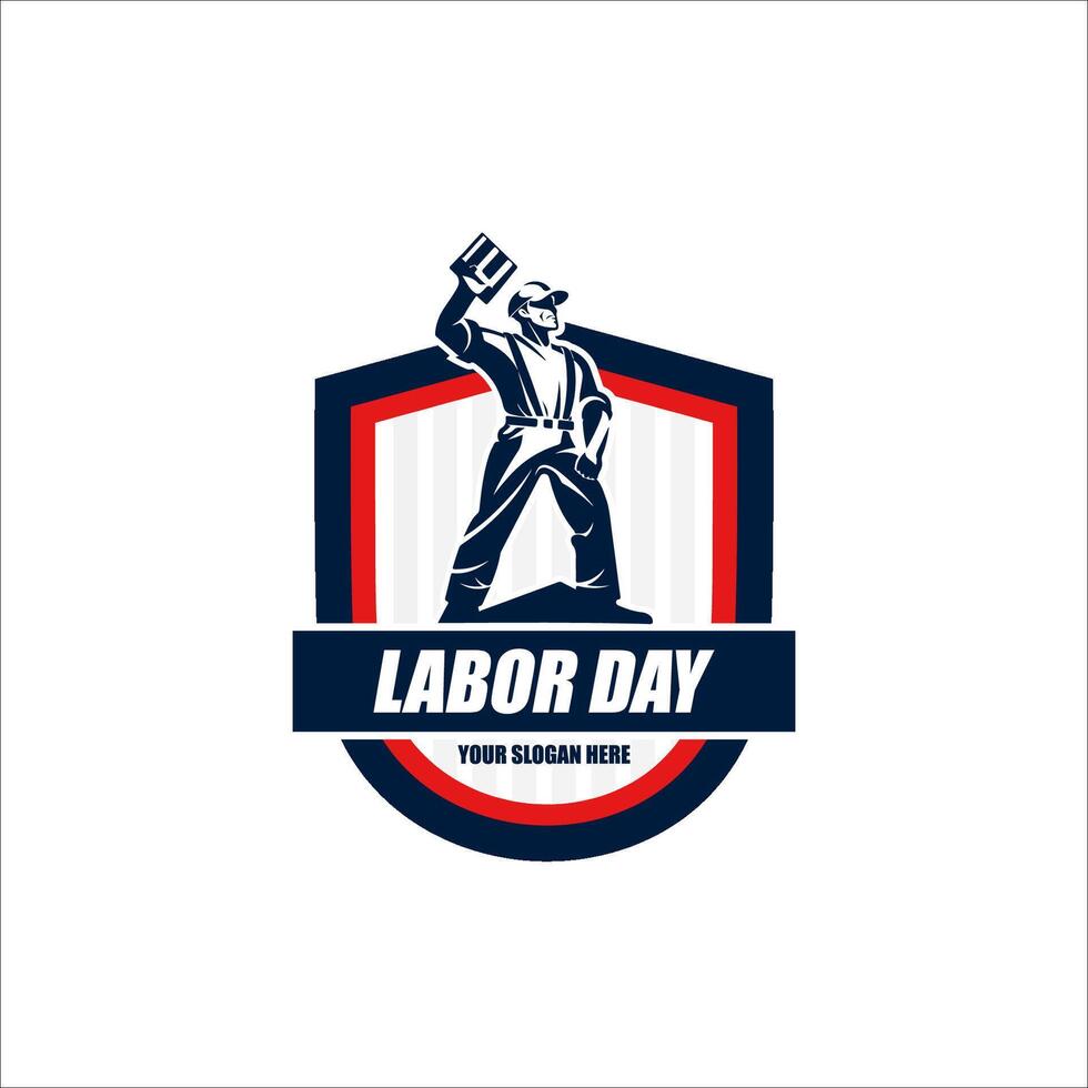Design Labor Day Logo , Construction, worker logo template, illustration vector