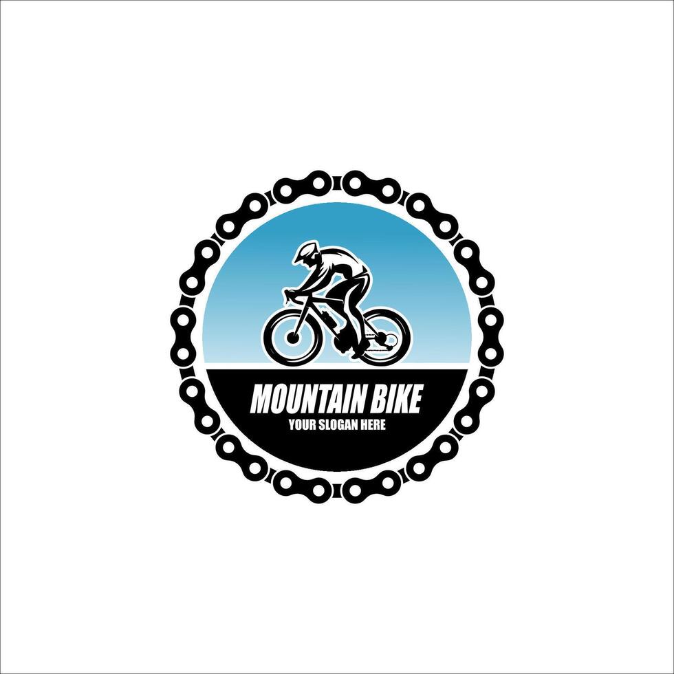 cycling stylized symbol, outlined cyclist silhouette vector
