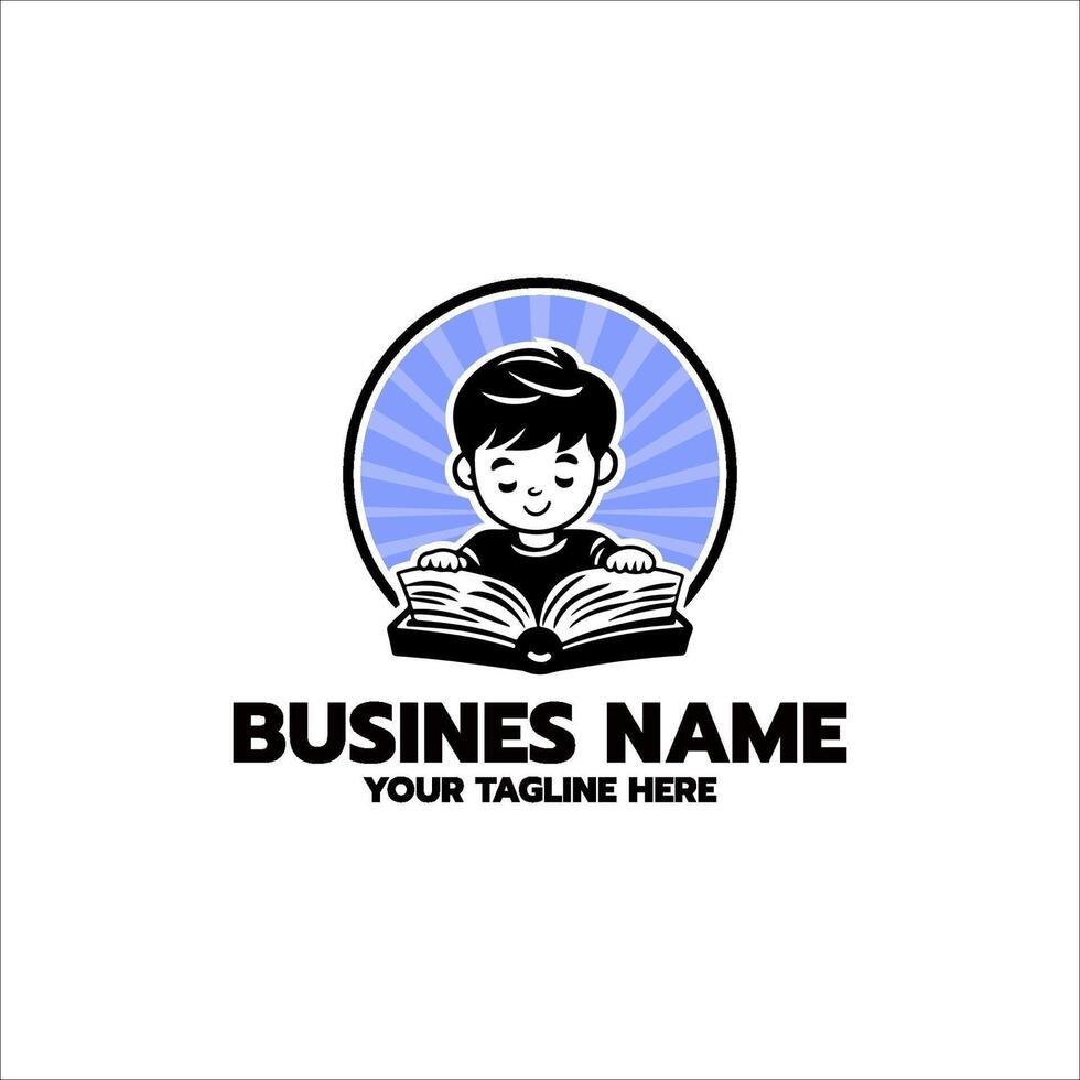 kids read logo designs illustration vector