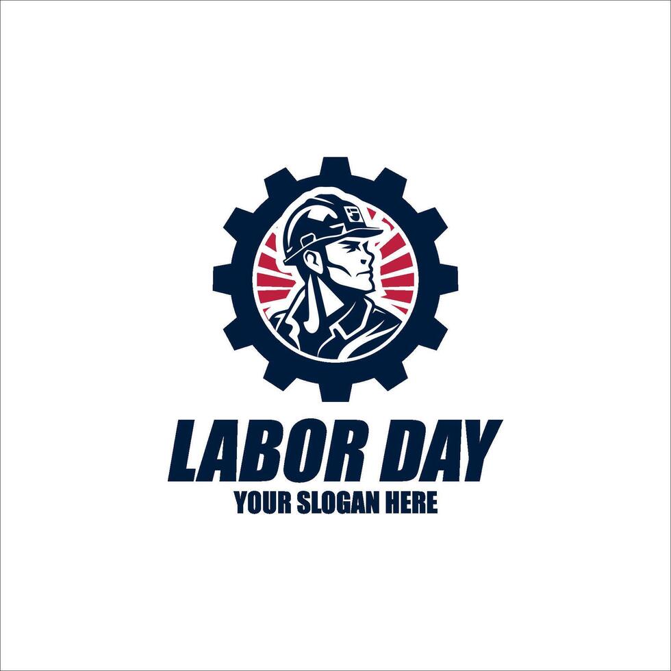 Happy Labor Day Logo , Construction, worker logo design template, illustration vector