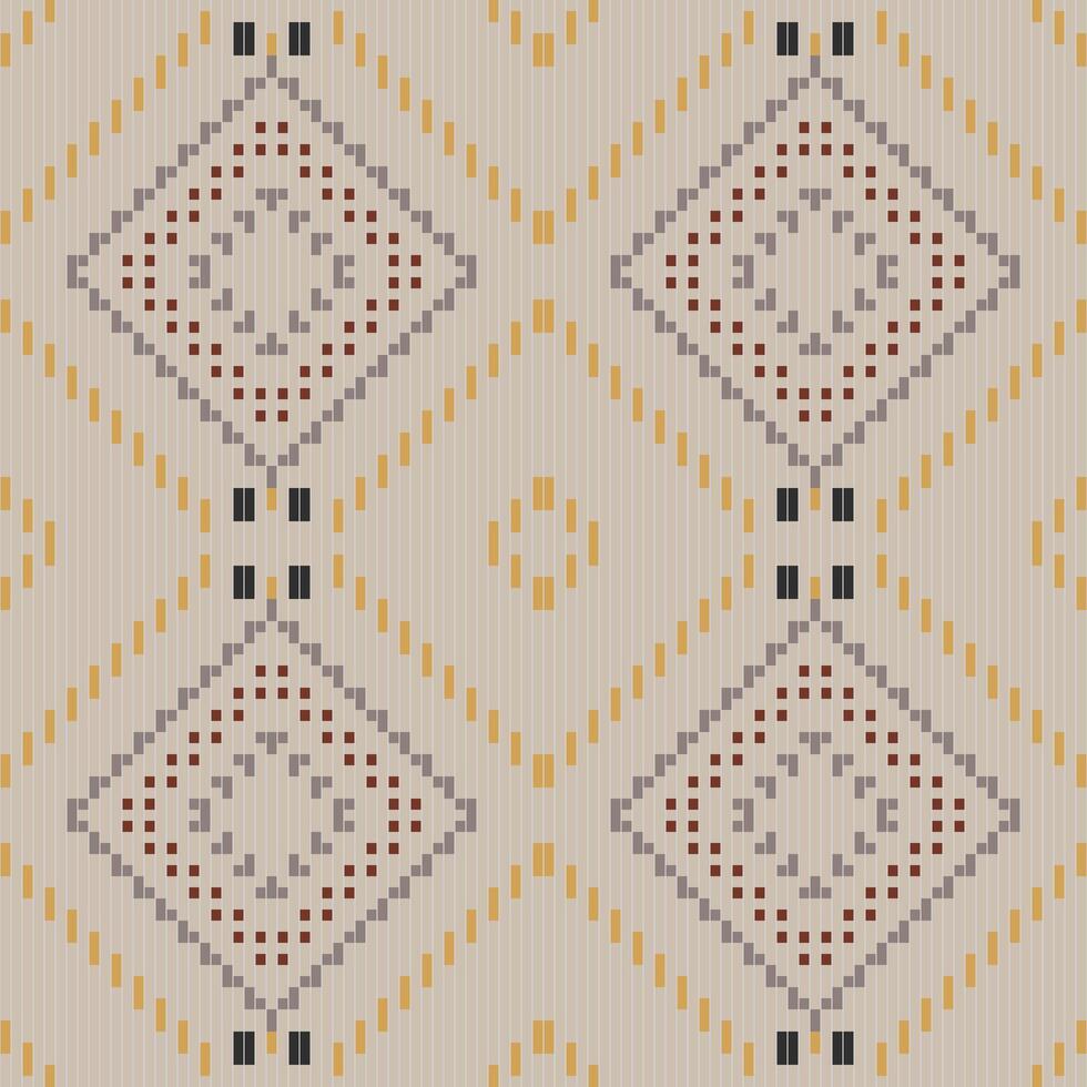 Pixel Geometric Korea Traditional Patternfolk Embroidery, Aztec Geometric Ornament Print. Design for Carpet, Wallpaper, Clothing, Wrapping, Fabric vector