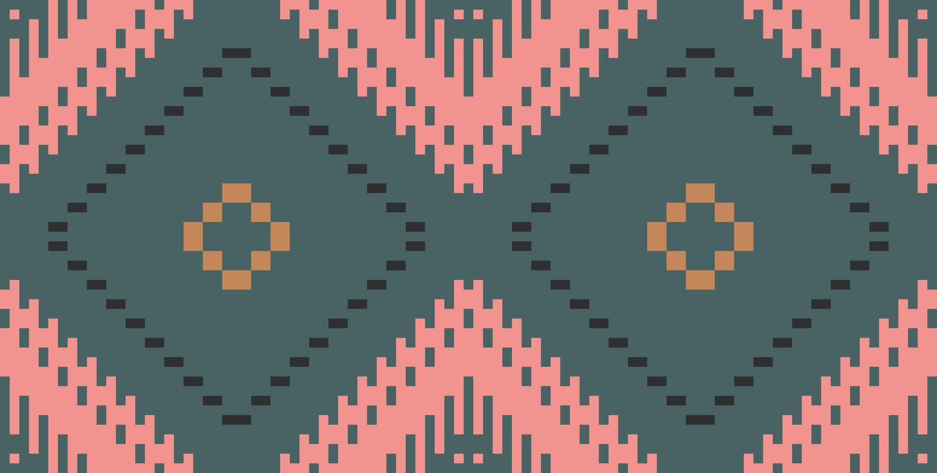 Ethnic Pattern Islamic Geometric Patterns Printablefolk Embroidery, Aztec Geometric Ornament Print. Design for Carpet, Wallpaper, Clothing, Wrapping, Fabric vector