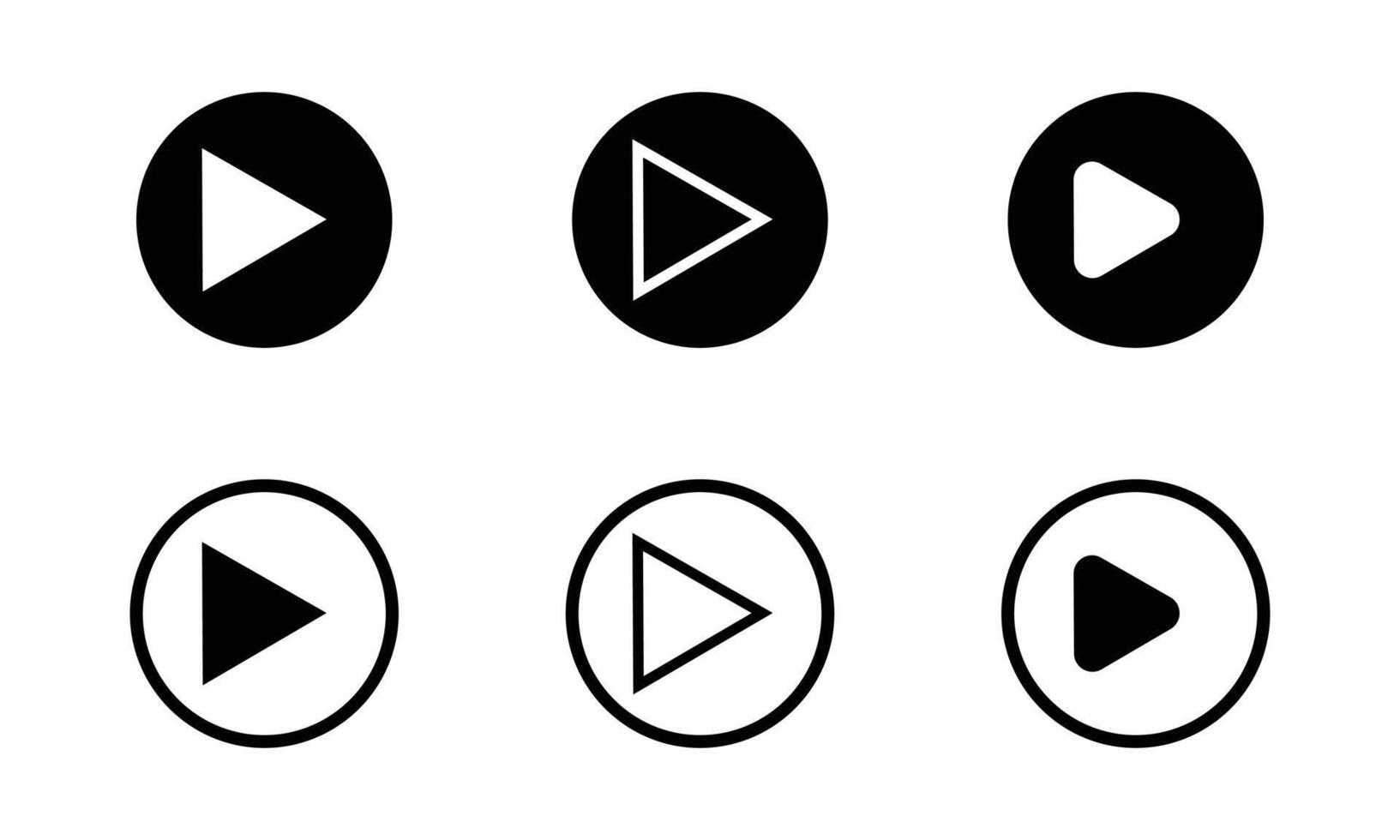 Play button icon, Pause icon ,play icon set vector