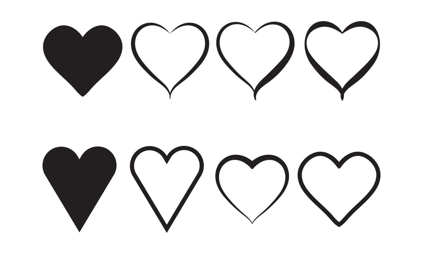Love Heart icon set for mobile concept and web design vector