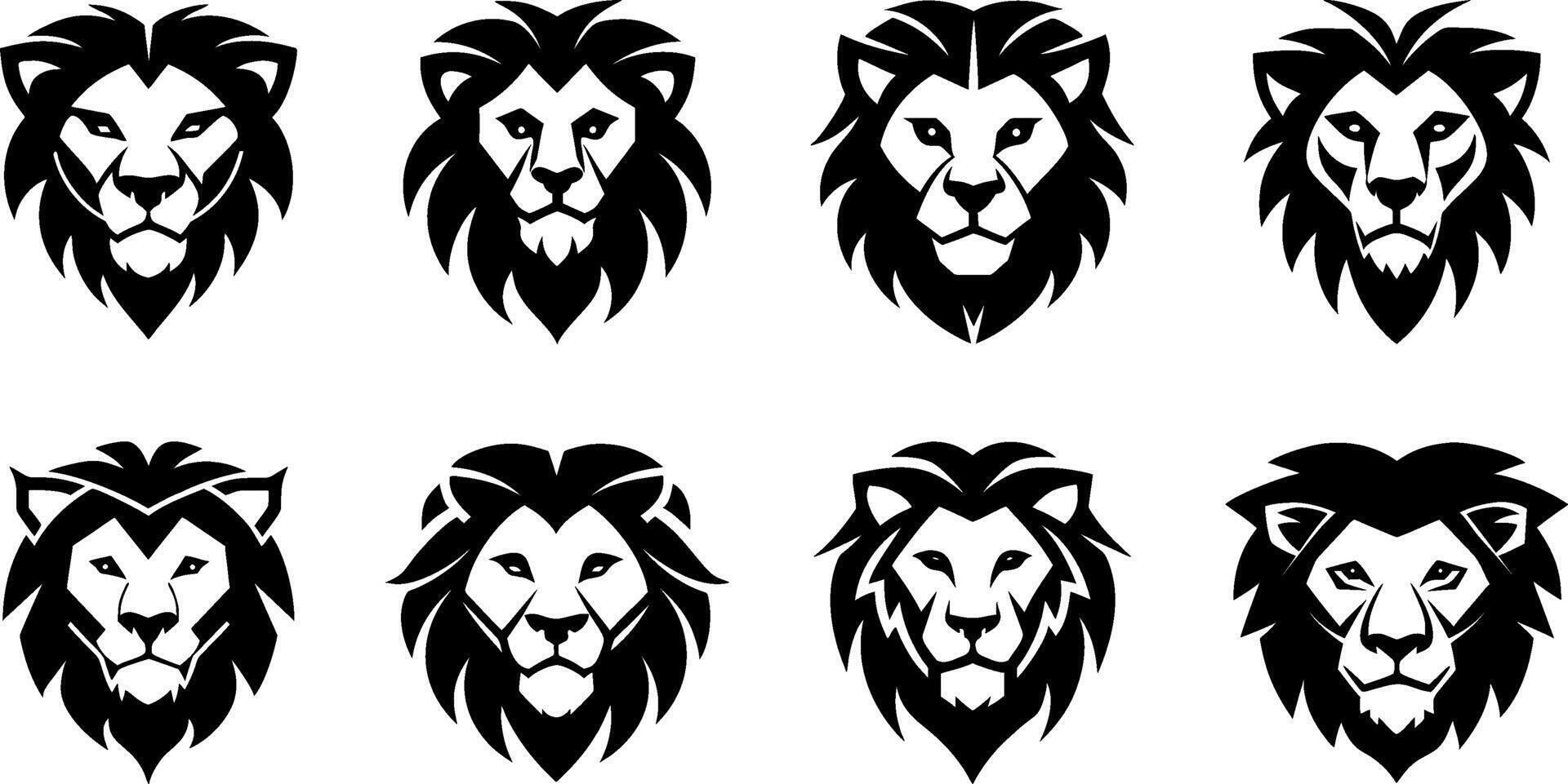 Lion Head Vectors Art Collection for designers