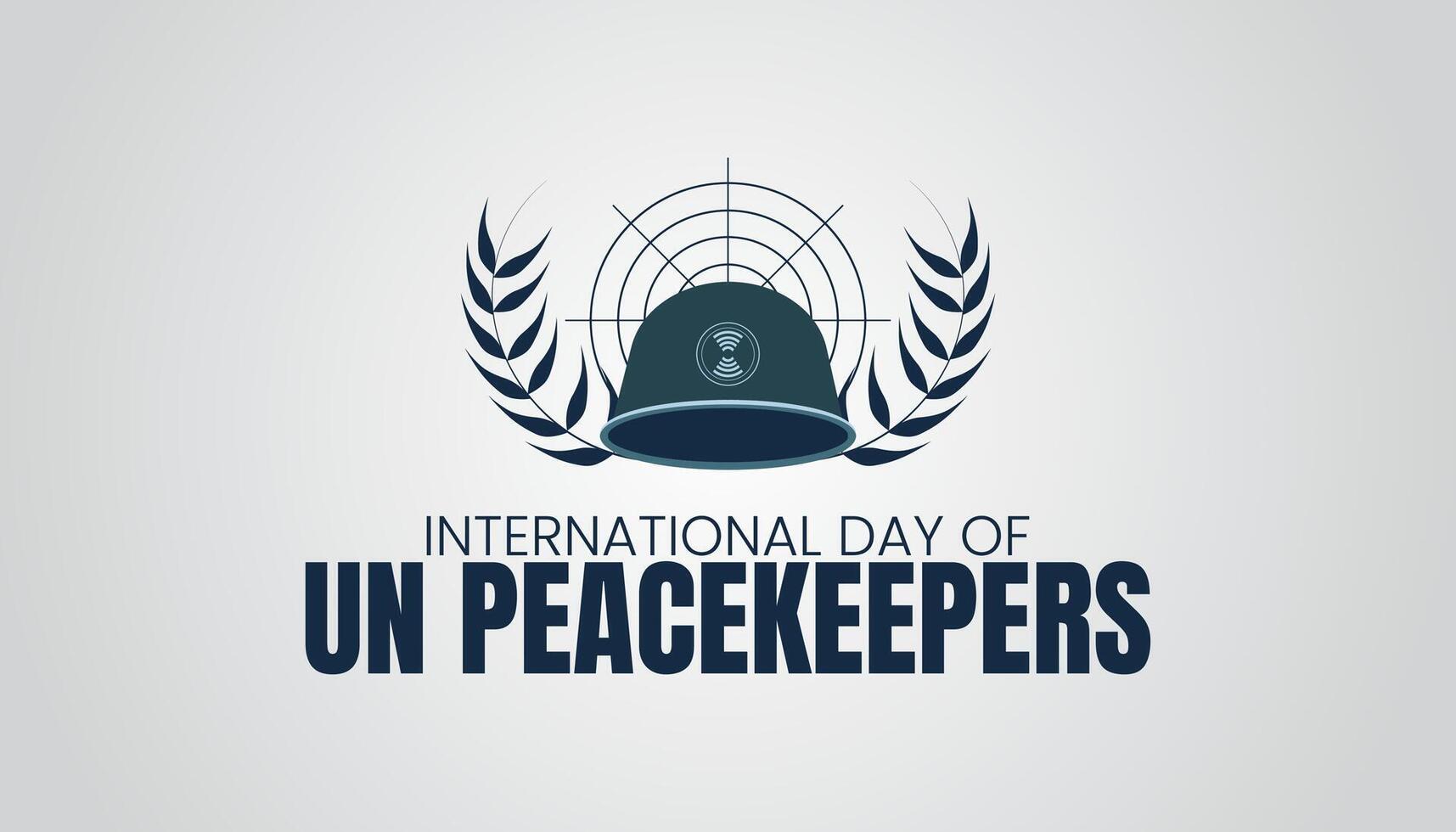 International Day of UN Peacekeepers Tribute Design vector