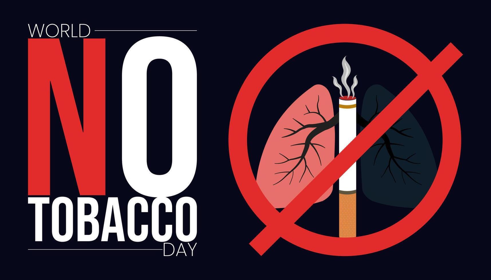 Say No to Tobacco, Health Campaign Design vector