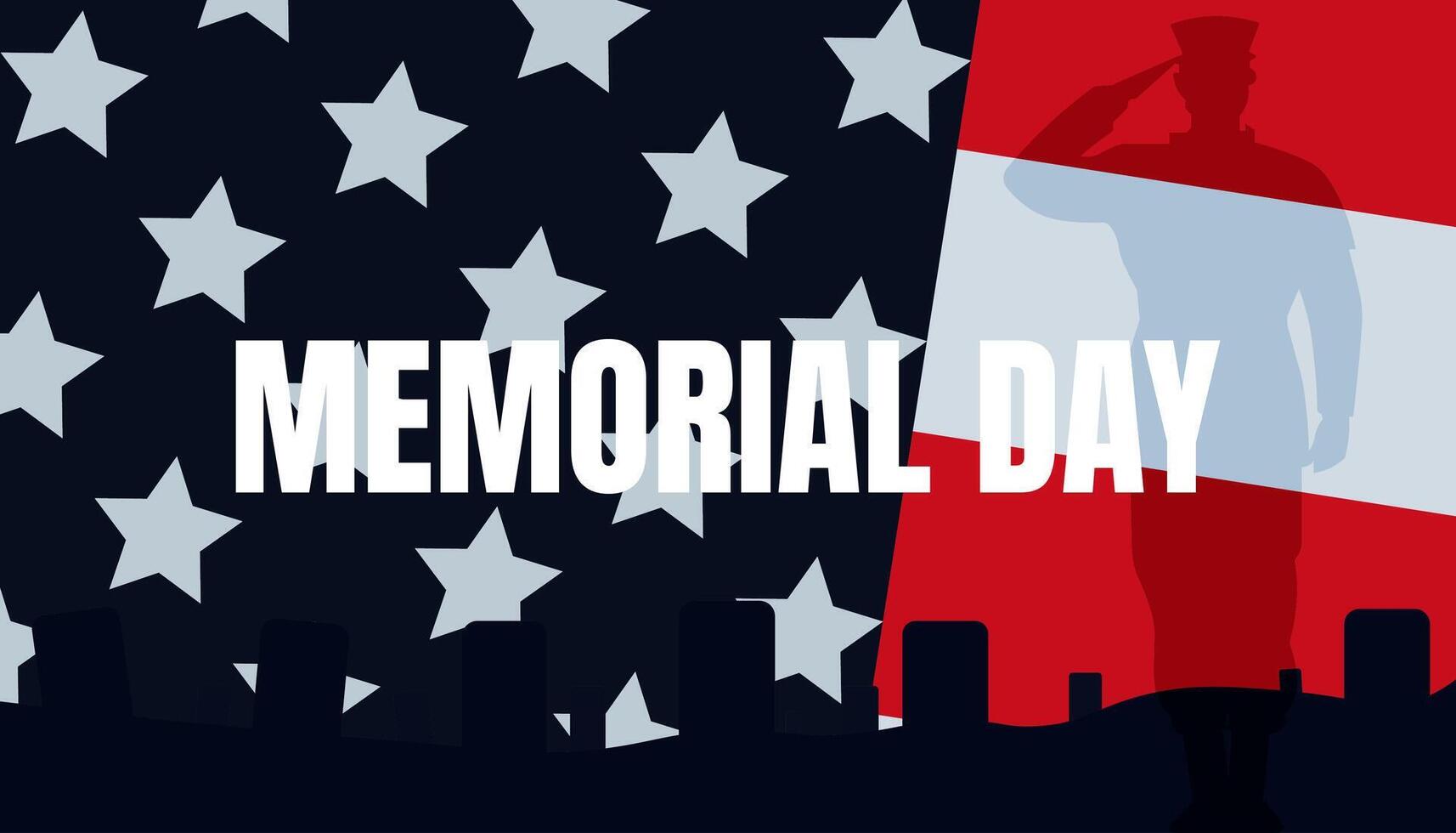 Patriotic Memorial Day with Flag and Tribute vector