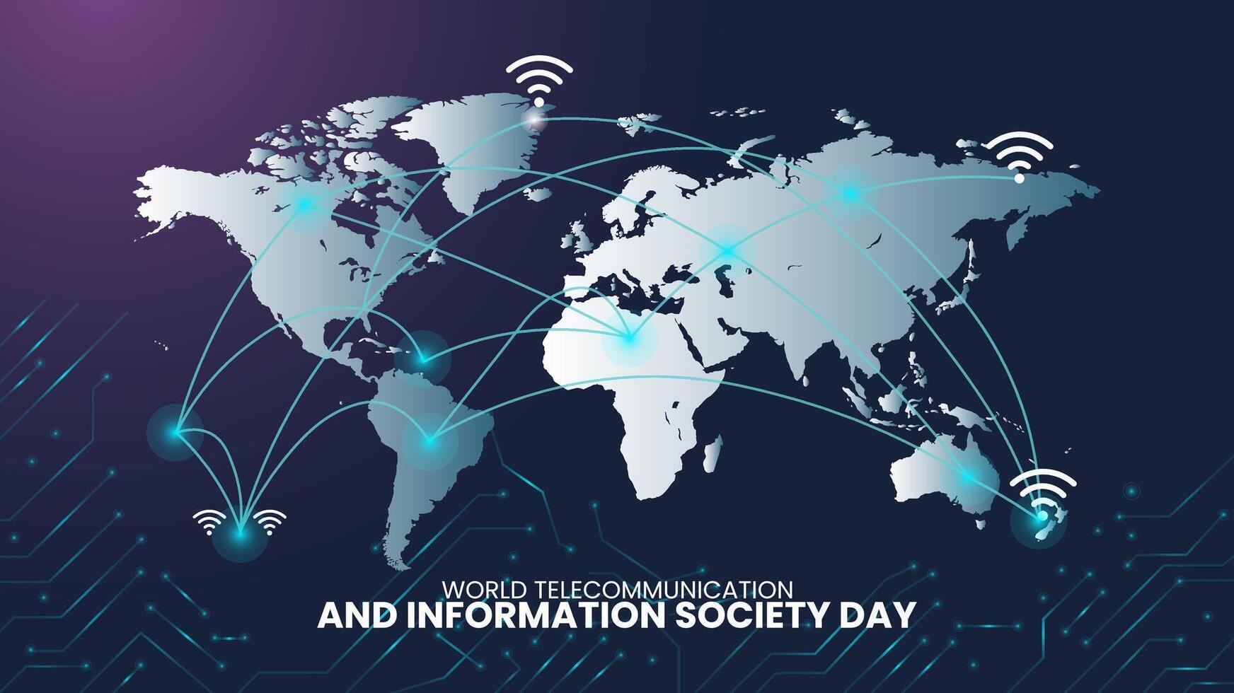 World Telecommunication and Information Society Day Template vector