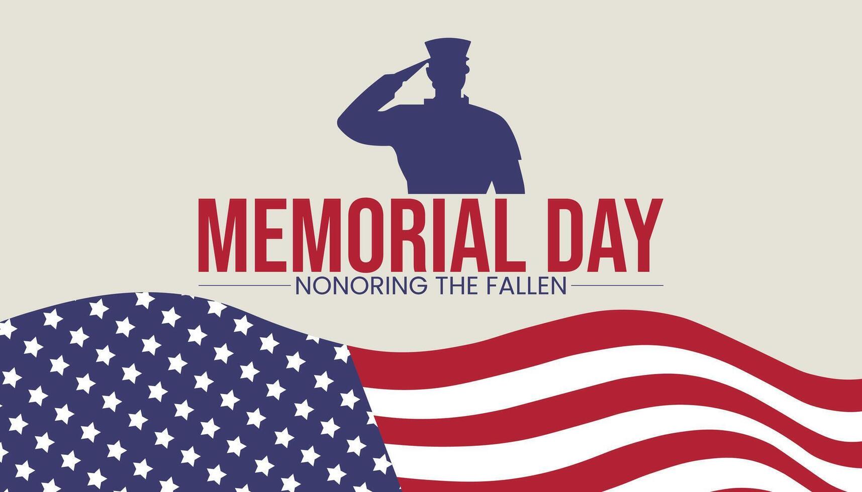 Memorial Day Design to Honor American Heroes vector