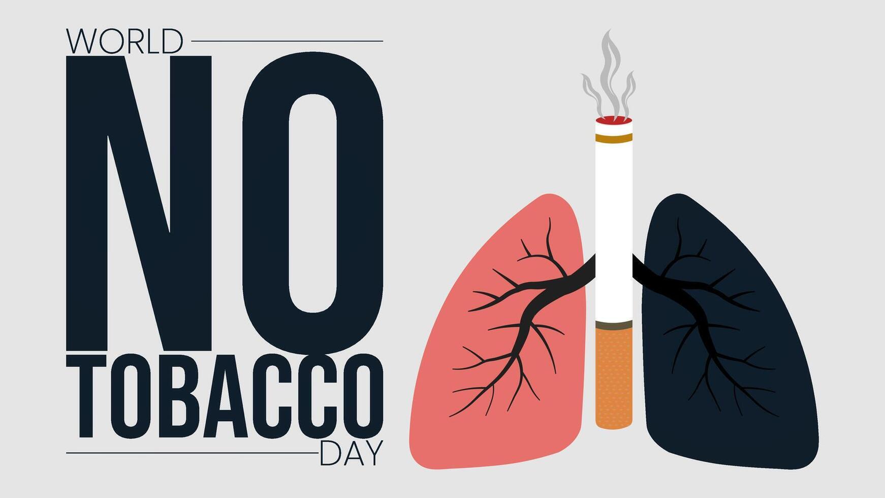 World No Tobacco Day Awareness Poster Template vector
