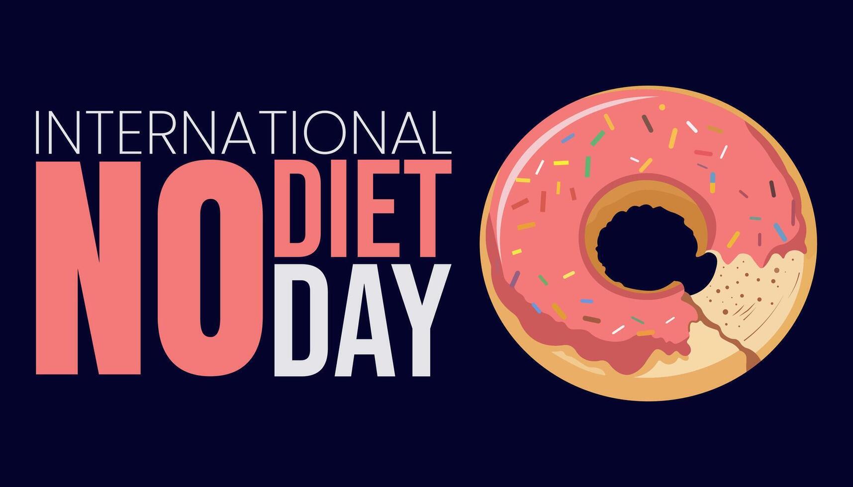 All Bodies Are Good Bodies, No Diet Day Template vector