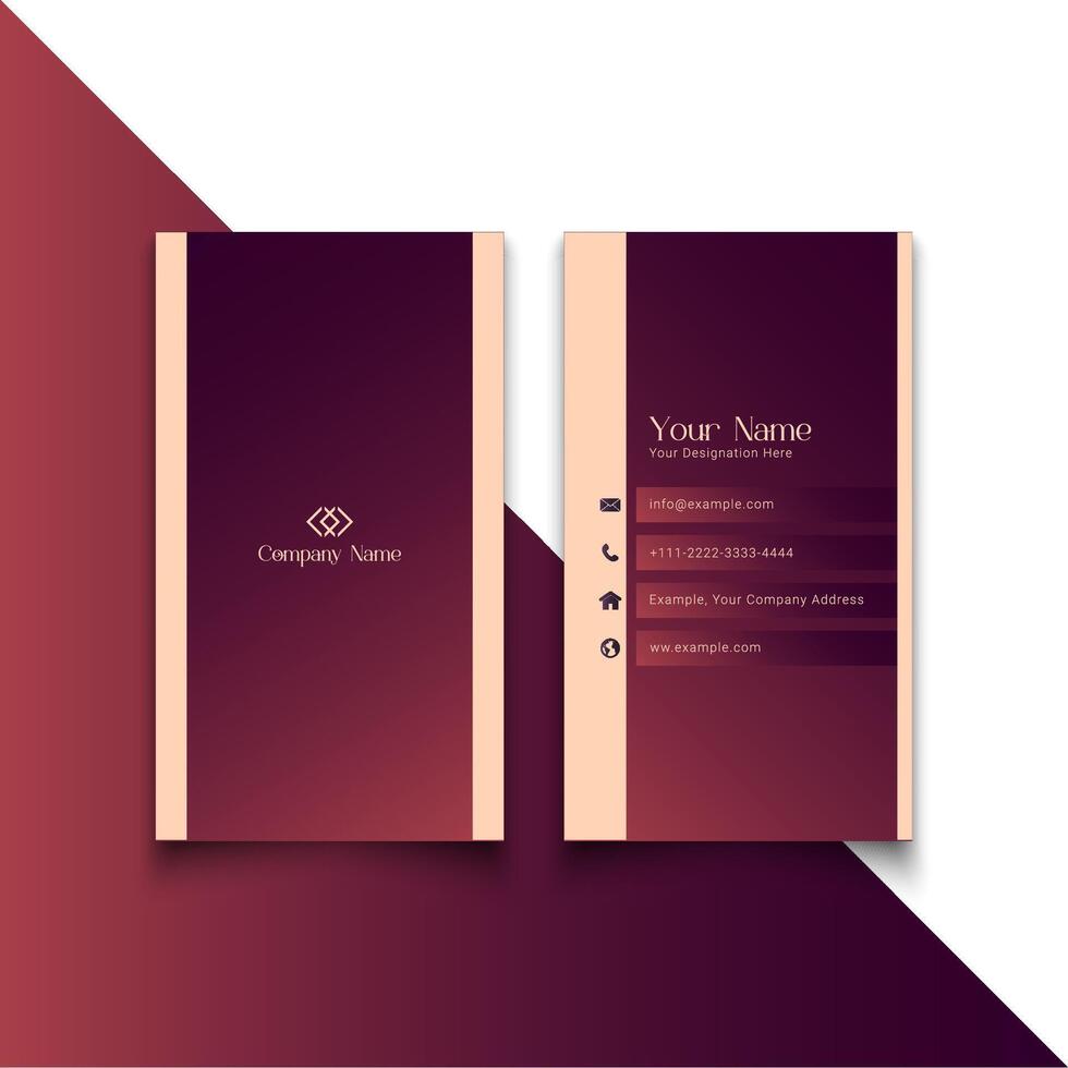 Modern business cards editable templates. Gradient stylish luxury business card template. Vatical premium elegant business card for your company. Minimal vector