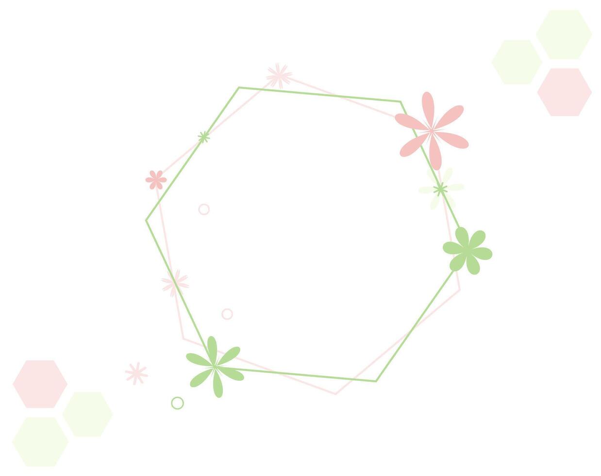 pastel flower frame in minimal theme background vector