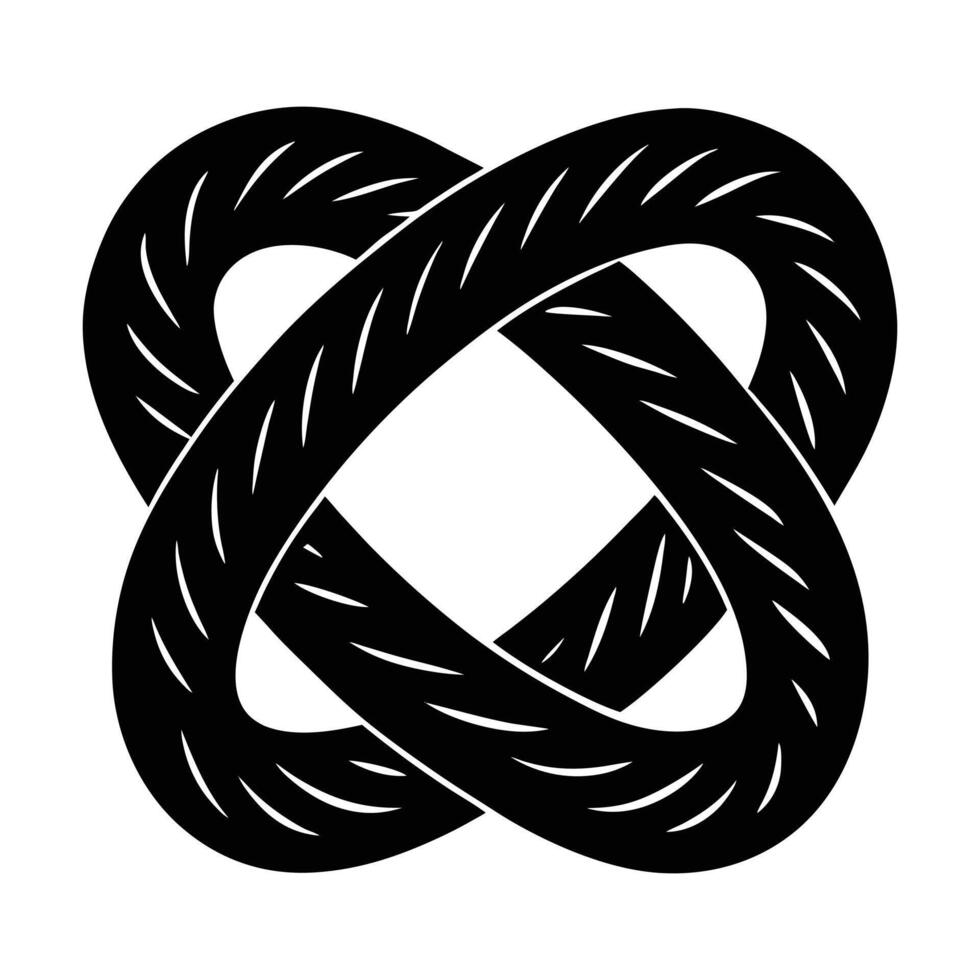 a black and white illustration of a knot vector