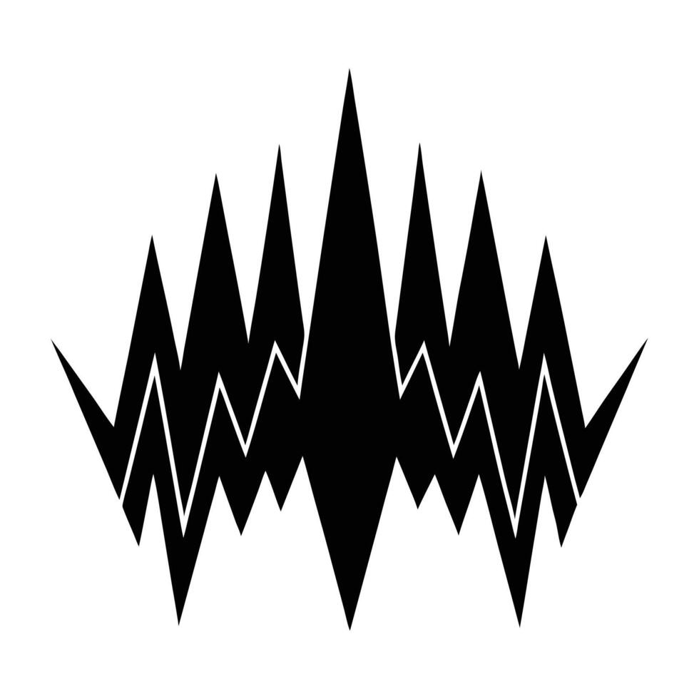a black and white image of a wave with a wave pattern vector
