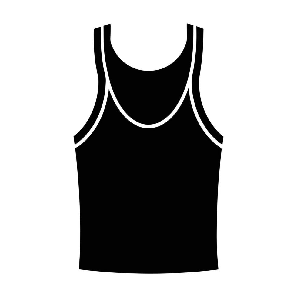 a black tank top on a white background vector